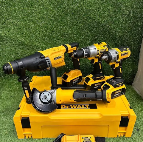 Набор инструментов 4в1 DeWalt 48 В 6 А·ч аккумуляторный ударный шуруповерт DCD996 95 Нм дрель УШМ DCG413 болгарка 125 мм перфоратор DCH263 3.8 Дж SDS Plus гайковерт DCF922 800 Нм для строительства ремонта монтажа автосервиса с 3 АКБ кейсом - изображение 3