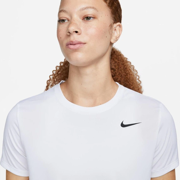 Футболка женская Nike W Nk Dri S Белый DX0687-100 - Фото 4 Футболка женская Nike W Nk Dri S Белый DX0687-100 - изображение 4