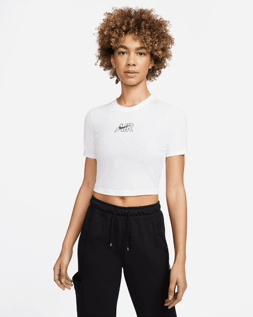 Футболка женская Nike Air Slim Cropped S Белый DN5852-100 - Фото 1 Футболка женская Nike Air Slim Cropped S Белый DN5852-100 - изображение 1