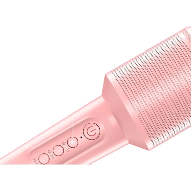 Soaiy Микрофон-динамик, полностью беспроводной Bluetooth, караоке, телевизор, детский подарок на день рождения, портативный ручной караоке-микрофон для домашнего использования MC8MAX, розовый - изображение 2