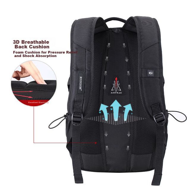 Рюкзак Ruige Swiss Army Knife, сумка для ноутбука 15,6 дюймів, багатофункціональна сумка для ділових поїздок, шкільний рюкзак для учнів середньої та старшої школи - Фото 8 Рюкзак Ruige Swiss Army Knife, сумка для ноутбука 15,6 дюймів, багатофункціональна сумка для ділових поїздок, шкільний рюкзак для учнів середньої та старшої школи - изображение 8