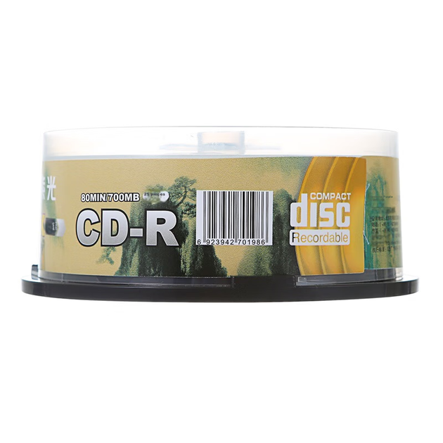 CD-R диски Ziguang, серия Shanshui, записываемые диски, чистые CD, диски, оптические диски, скорость 52x, 700 МБ, упаковка из 25 штук, класс A+ - изображение 7