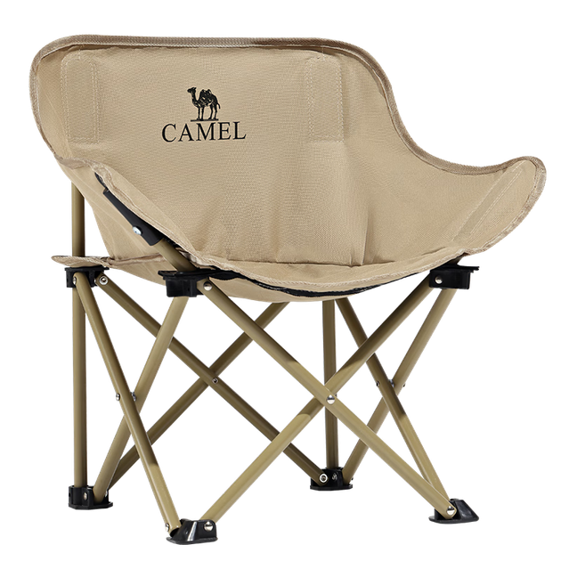 Складной походный стул CAMEL для рыбалки, рисования, отдыха на пляже, модель Lazy Moon Chair, артикул 174BL03626, цвет хаки. - изображение 4