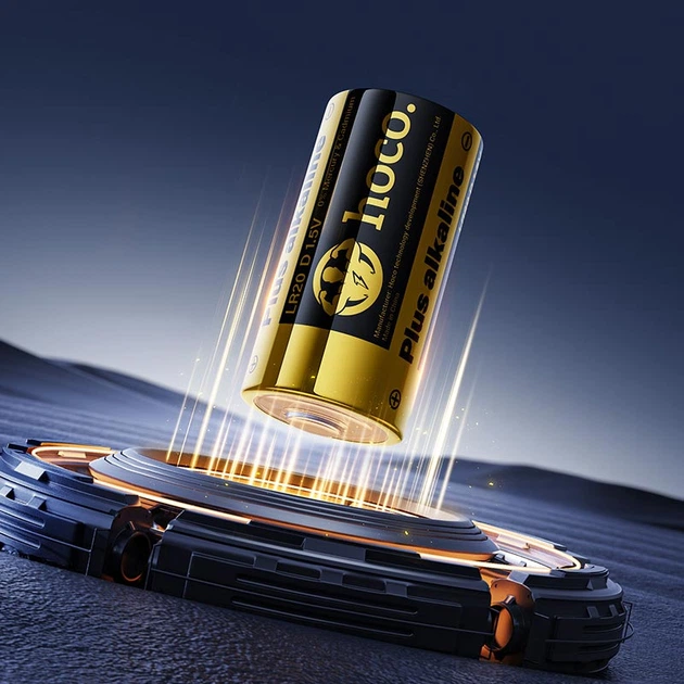 Батарейка HOCO JA5, Alkaline, D, LR20, 1.5V (2PCS) black - изображение 8