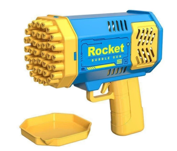 Пистолет для мыльных пузырей Bazooka bubble gun 26X-289 голубой (5121) - Фото 1 Пистолет для мыльных пузырей Bazooka bubble gun 26X-289 голубой (5121) - изображение 1
