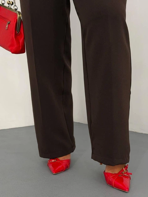 Брюки женские ELFBERG HAR-554 54 Шоколадные (2000001023686_ELF) - Фото 7 Брюки женские ELFBERG HAR-554 54 Шоколадные (2000001023686_ELF) - изображение 7