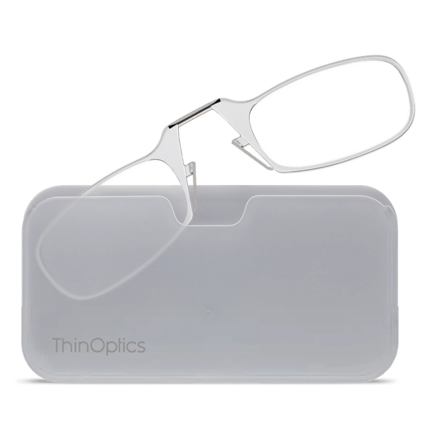 Окуляри для читання Thinoptics з класичним чохлом (Колір чохла: Білий; Колір оправи: Білий; Діоптрій: '+2.50) - зображення 2