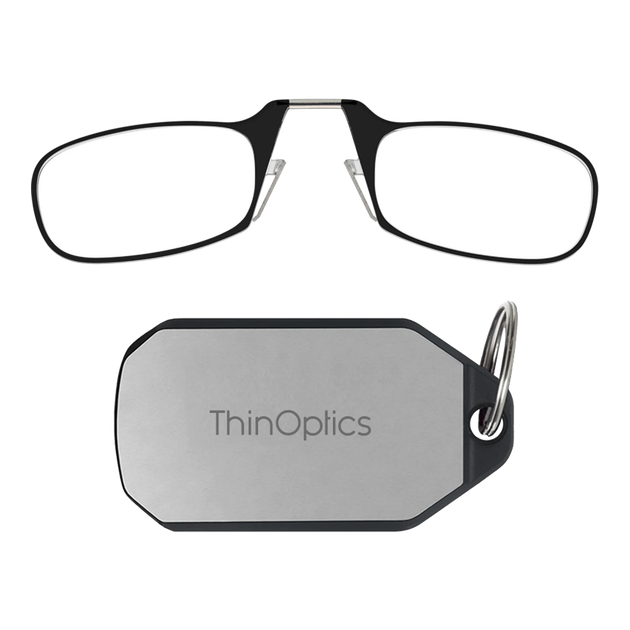 Очки для чтения Thinoptics с металлическим брелоком (Цвет Оправы: Чёрный; Диоптрия: '+2.00) - изображение 2