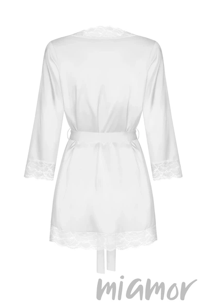 Халатик-пеньюар с кружевом Obsessive Weddya peignoir XXL/XXXL Белый - изображение 6