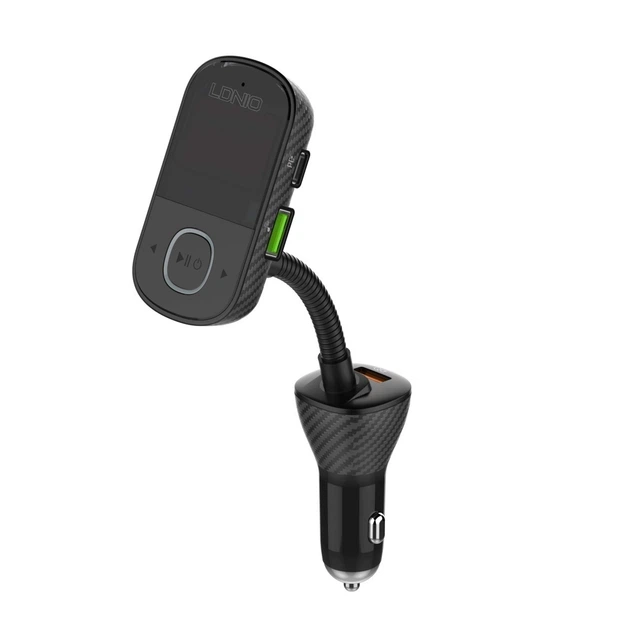 FM-трансмиттер Ldnio Bluetooth 2 USB + Type-C, AUX 43 Вт QC4.0/PD Черный (C705Q) - изображение 6