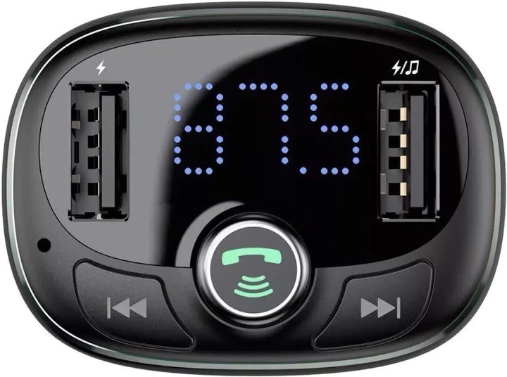 FM-трансмиттер Baseus S-09 2 USB 2.4 А Черный (CCMT000001) - изображение 4