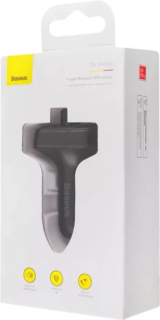 FM-трансмиттер Baseus S-09 2 USB 2.4 А Черный (CCMT000001) - изображение 7