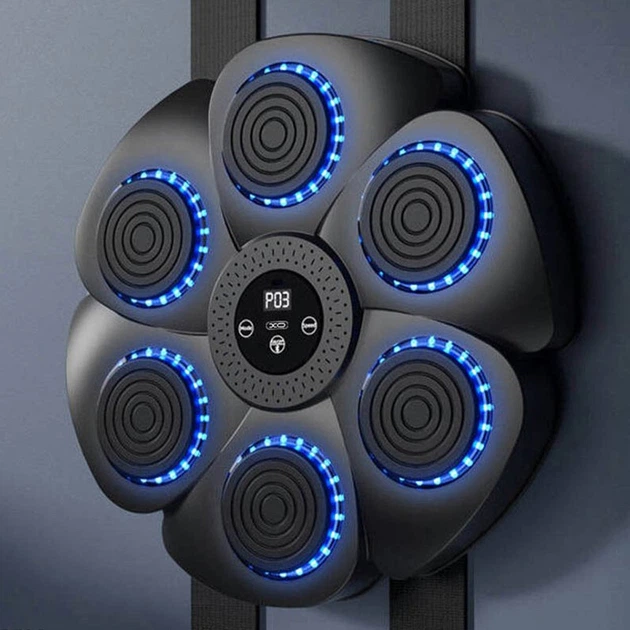 Мішень для боксу настінна XO SF-02 з RGB-підсвічуванням та музикою, 6 секцій (з рукавицями) - изображение 7