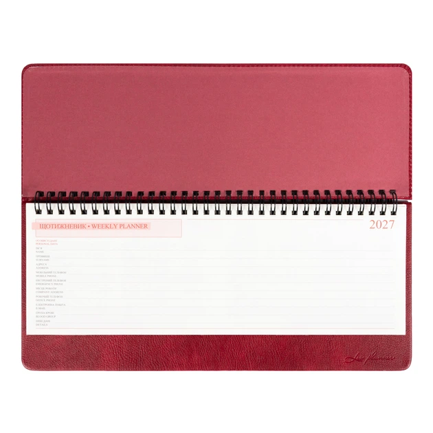 Планінг датований 2027 Leo Planner Persona 252741 бордовий /252741/ - зображення 3