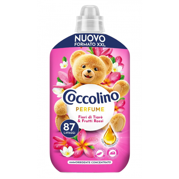 Кондиціонер для білизни Coccolino Perfume Fiori di Tiarè & Frutti Rossi квіти тіаре та червоні ягоди, 1.827 л (87 прань) - Фото 1 Кондиціонер для білизни Coccolino Perfume Fiori di Tiarè & Frutti Rossi квіти тіаре та червоні ягоди, 1.827 л (87 прань) - изображение 1