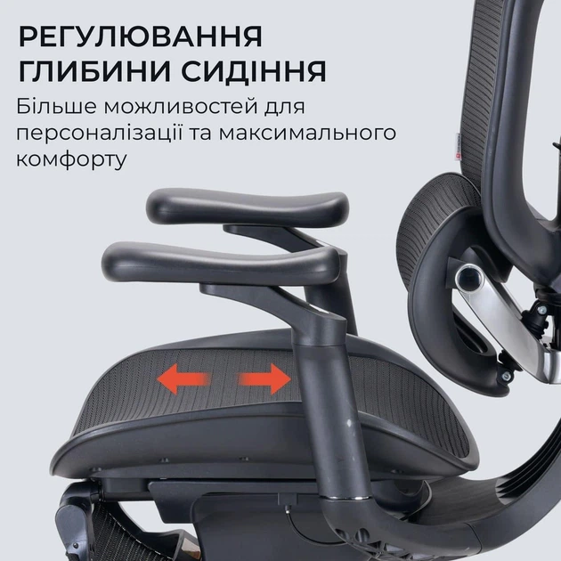 Офисное кресло Sihoo C300 LITE V2 Black з подставкой для ног (C300-LITE-V2-B101-JT) - Фото 8 Офисное кресло Sihoo C300 LITE V2 Black з подставкой для ног (C300-LITE-V2-B101-JT) - изображение 8