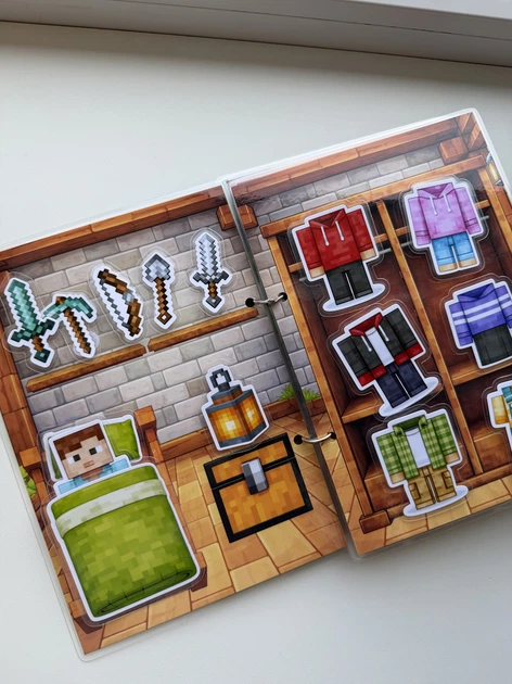 Розвиваюча книжечка на липучках «Майнкрафт» Minecraft (формат А5) - изображение 2
