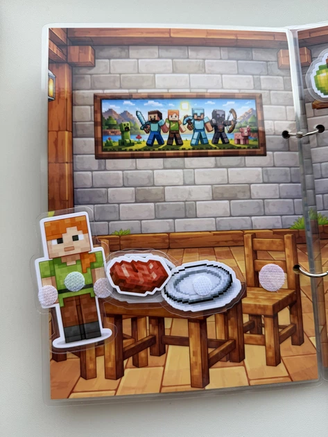 Розвиваюча книжечка на липучках «Майнкрафт» Minecraft (формат А5) - изображение 3
