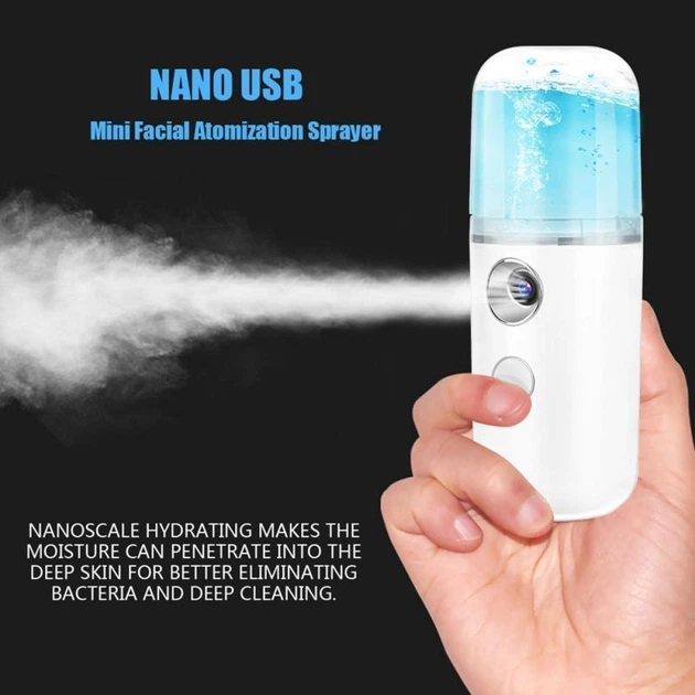Портативный увлажнитель для кожи лица Nano Mist на аккумуляторе 30 мл - Фото 6 Портативный увлажнитель для кожи лица Nano Mist на аккумуляторе 30 мл - изображение 6