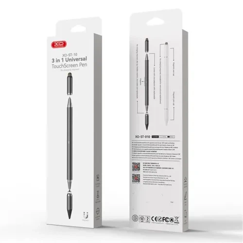 Стілус XO ST-10 3 in 1touch-sensitive Capacitor Pen черный - изображение 2