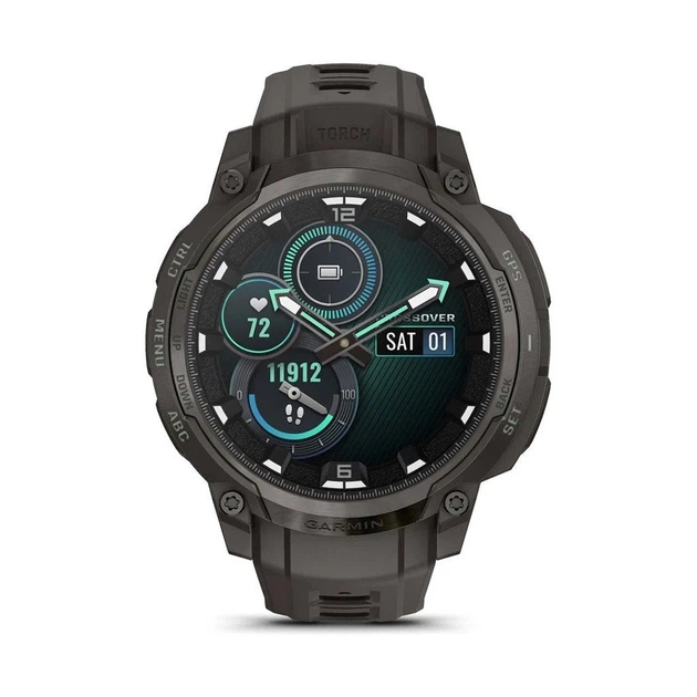 Смарт-годинник Garmin Instinct Crossover AMOLED, Charcoal Grey/Charcoal Grey, GPS смарт-годинник (010-03398-00) - изображение 2