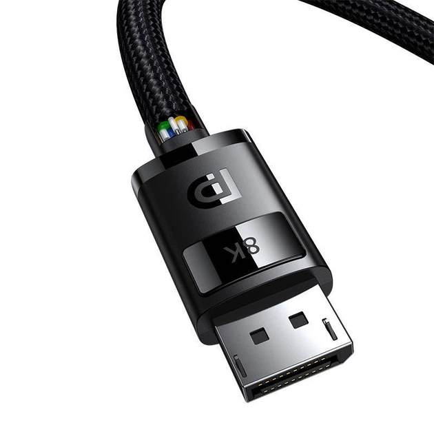 Кабель Baseus High Definition Series Adapter Cable DP to DP 8K 1.5m Black B00633706111-01 - Фото 3 Кабель Baseus High Definition Series Adapter Cable DP to DP 8K 1.5m Black B00633706111-01 - изображение 3