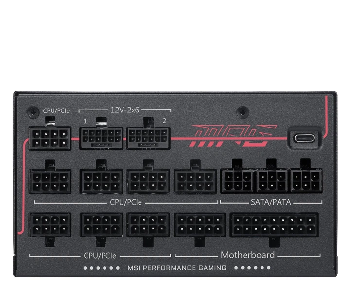 Блок живлення MSI MPG Ai1300TS PCIE5 1300 W 80 Plus Titanium ATX 3.1 (306-7ZPUB11-CE0) EU - зображення 8