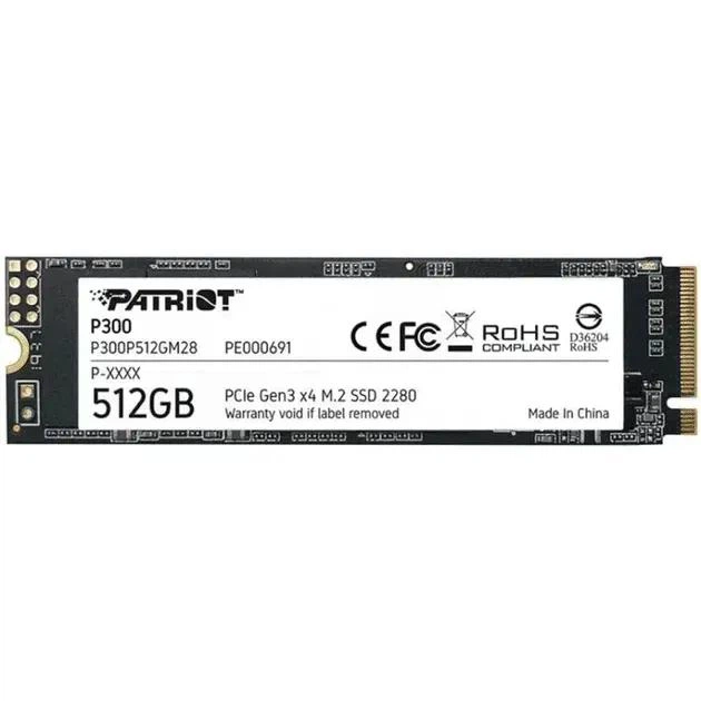 Накопичувач SSD M.2 2280 512GB Patriot (P300P512GM28) - Фото 1 Накопичувач SSD M.2 2280 512GB Patriot (P300P512GM28) - изображение 1