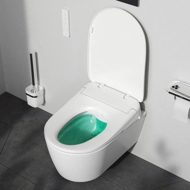 Унитаз подвесной AM.PM Func FlashClean с электронной крышкой-биде со скрытой подводкой white C8F1702SC - изображение 3