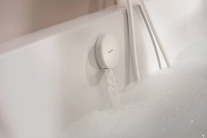 Слив-перелив Hansgrohe Exafill наружная часть II для сифона на ванну с наполнением matt white/white gloss 58119700 - изображение 2