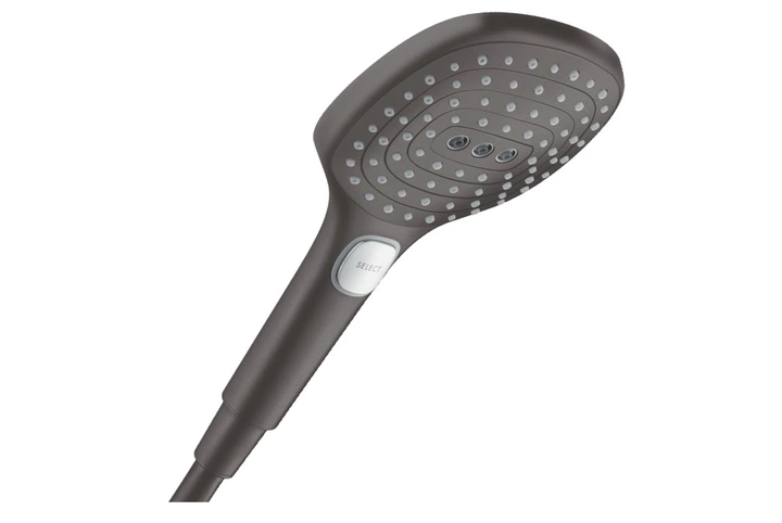 Ручной душ Hansgrohe Raindance Select E PowderRain 120 3jet P EcoSmart brushed black chrome 28728340 - Фото 1 Ручной душ Hansgrohe Raindance Select E PowderRain 120 3jet P EcoSmart brushed black chrome 28728340 - изображение 1