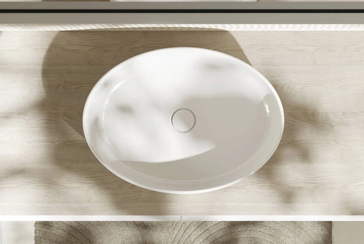 Умывальник Hansgrohe Xuniva D накладной без перелива SmartClean white 61072450 - изображение 2