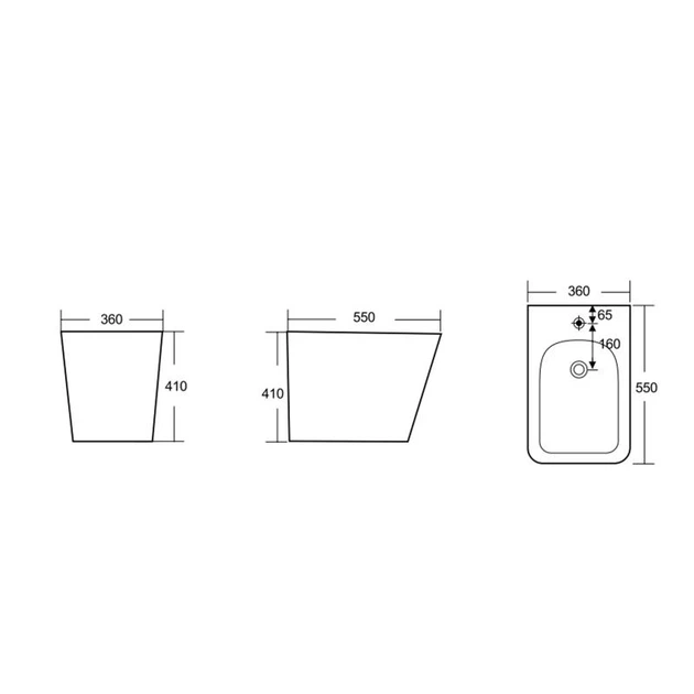 Биде напольное Qtap Tern 550x360x410 White QT1744003CW - Фото 2 Биде напольное Qtap Tern 550x360x410 White QT1744003CW - изображение 2