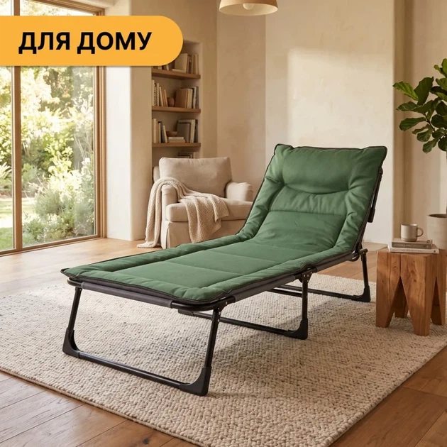 Розкладне ліжко (розкладачка) з вбудованим матрацом LEOBRO Green (LB-FB-S1-GRN) (LEO_LB-FB-S1-GRN) - Фото 10 Розкладне ліжко (розкладачка) з вбудованим матрацом LEOBRO Green (LB-FB-S1-GRN) (LEO_LB-FB-S1-GRN) - изображение 10