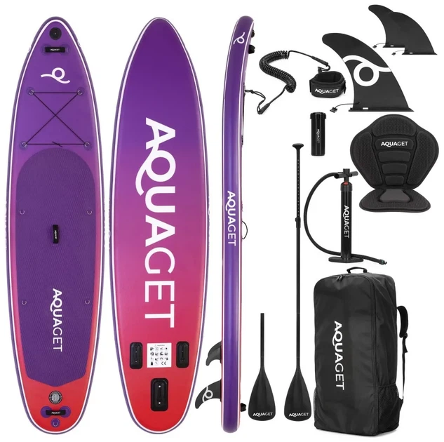 Надувна SUP дошка Aquaget 350 см з веслом AQ0043 Violet/Red (LFAQ0043) - Фото 1 Надувна SUP дошка Aquaget 350 см з веслом AQ0043 Violet/Red (LFAQ0043) - зображення 1