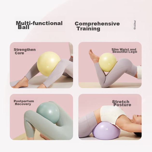 Мини-мяч для йоги Keep Mini Yoga Ball, тренировки мышц тазового дна после родов, фитнес-тренажёр, взрывозащищенный, утолщенный, для беременных, осьминог, пилатес, маленький мяч 25 см - изображение 3