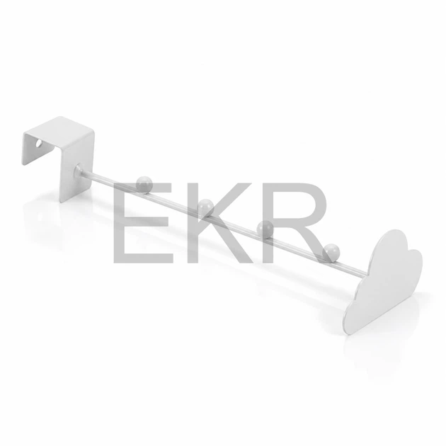 Тримач-органайзер для плічок (тремпелів) на двері 27×4 см білий (TD01336-4white) - Фото 1 Тримач-органайзер для плічок (тремпелів) на двері 27×4 см білий (TD01336-4white) - изображение 1