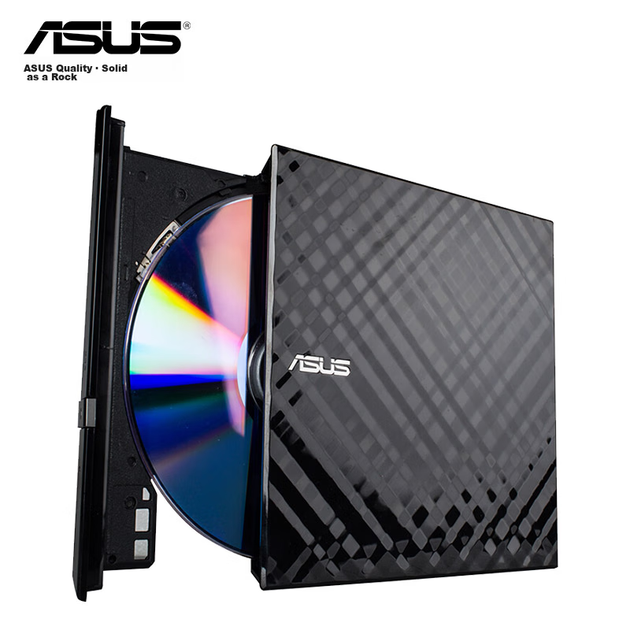 Зовнішній DVD-привід ASUS 8x Speed USB 2.0, портативний оптичний привід, чорний (сумісний із системами Apple/SDRW-08D2S) - зображення 6