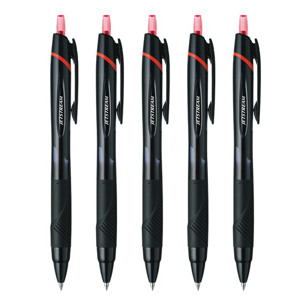 Шариковая ручка Uni Mitsubishi JETSTREAM Series SXN-150 с выдвижным стержнем, обеспечивающая плавное письмо, подходит для студентов и офисных работ, диаметр стержня 0,7 мм, черный корпус, красные чернила, 5 штук в упаковке. - Фото 4 Шариковая ручка Uni Mitsubishi JETSTREAM Series SXN-150 с выдвижным стержнем, обеспечивающая плавное письмо, подходит для студентов и офисных работ, диаметр стержня 0,7 мм, черный корпус, красные чернила, 5 штук в упаковке. - изображение 4