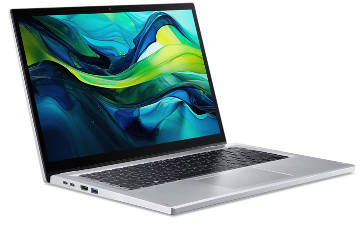 Ноутбук сенсорний ACER Aspire Go Spin 14 AGSP14-31PT-37VB (NX.JBEEU.001) 14 WUXGA IPS/Core i3/3-N355/16G/512G/UMA/1.5kg/Pure Silver - Фото 5 Ноутбук сенсорний ACER Aspire Go Spin 14 AGSP14-31PT-37VB (NX.JBEEU.001) 14 WUXGA IPS/Core i3/3-N355/16G/512G/UMA/1.5kg/Pure Silver - изображение 5