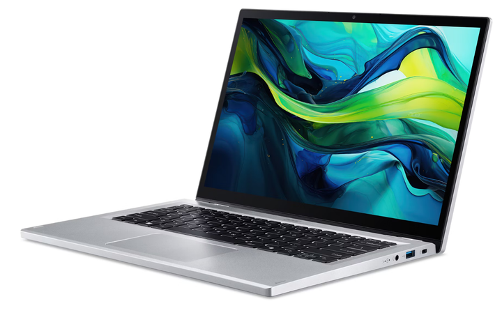 Ноутбук сенсорний ACER Aspire Go Spin 14 AGSP14-31PT-37VB (NX.JBEEU.001) 14 WUXGA IPS/Core i3/3-N355/16G/512G/UMA/1.5kg/Pure Silver - Фото 6 Ноутбук сенсорний ACER Aspire Go Spin 14 AGSP14-31PT-37VB (NX.JBEEU.001) 14 WUXGA IPS/Core i3/3-N355/16G/512G/UMA/1.5kg/Pure Silver - изображение 6