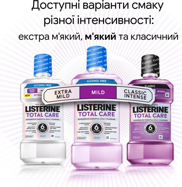 Ополаскиватель для полости рта Listerine Total Care 250 мл (3574661918334) - Фото 11 Ополаскиватель для полости рта Listerine Total Care 250 мл (3574661918334) - изображение 11