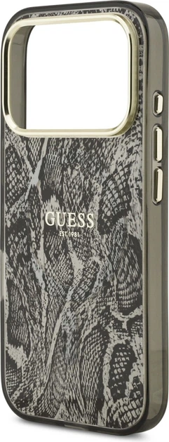 Etui plecki Guess Python Pattern MagSafe do Apple iPhone 17 Pro / 18 Pro Black (GUHMP18LHIMPYGK) - obraz 6