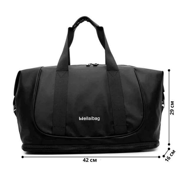 Спортивная сумка Weilaibag WL&300 Black для активного отдыха спорта фитнеса путешествий - изображение 6