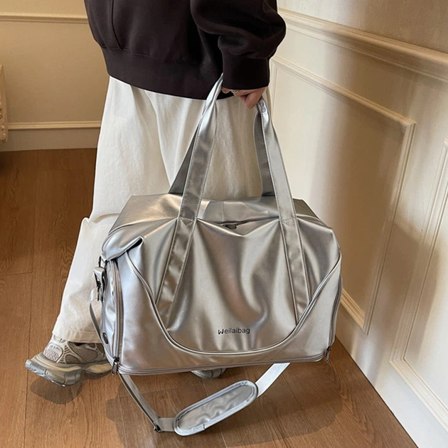 Спортивная сумка Weilaibag WL&219 Silver для активного отдыха спорта фитнеса путешествий - изображение 5