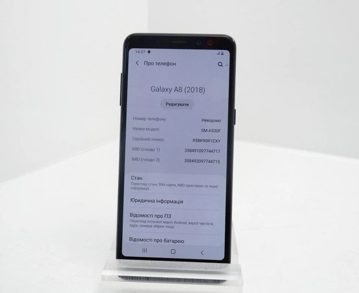 Смартфон Samsung A530 (A8 2018) SM-A530F/DS 4/32 NFC IM:4717 - Б/У - Фото 3 Смартфон Samsung A530 (A8 2018) SM-A530F/DS 4/32 NFC IM:4717 - Б/У - изображение 3