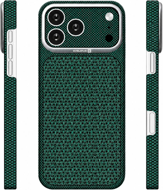 Etui Evelatus Carbon Premium MagSafe do Apple iPhone 18 Pro Green (EVEAPP18PCPEMCG) - obraz 2
