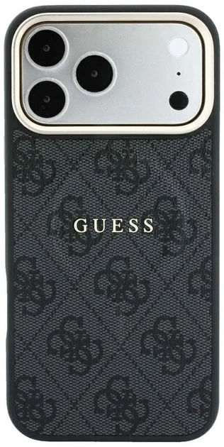 Etui Guess Embossed 4G Classic MagSafe do Apple iPhone 18 Pro / 17 Pro czarne (GUE005697) - obraz 3