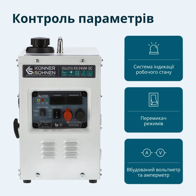 Генератор постійного струму Könner&Söhnen KS 24VM-DC - Фото 4 Генератор постійного струму Könner&Söhnen KS 24VM-DC - изображение 4