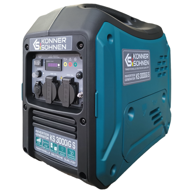 Генератор інверторний газобензиновий Könner&Söhnen KS 3000iG S Dual Fuel (LPG/Gasoline) у шумопоглинаючому корпусі 3.3 кВт макс на бензині, легкий 22.5 кг, Eco-Mode, для кемпінгу, резервного живлення та виїзних заходів - изображение 10